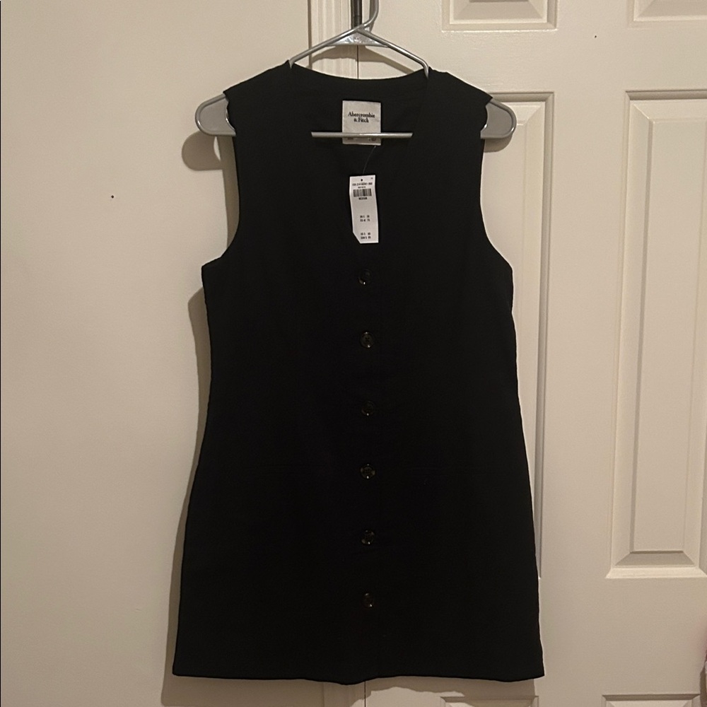 Abercrombie & Fitch Black Sleeveless Mini Dress